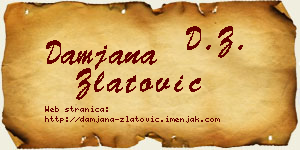 Damjana Zlatović vizit kartica